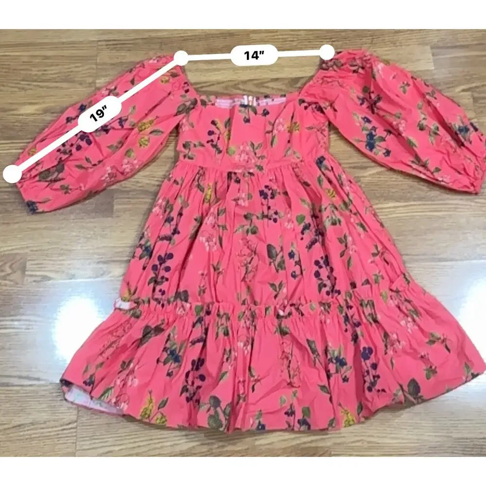 CARA CARA red mini Ip Ip Floral-Print Minidress in small